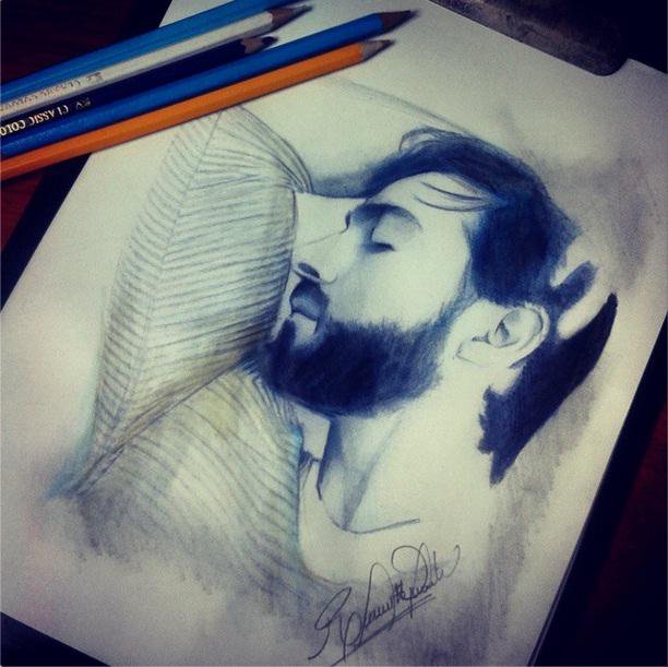 612x611 Aamesk On Twitter Designer Artwork - Handsome Man Drawing