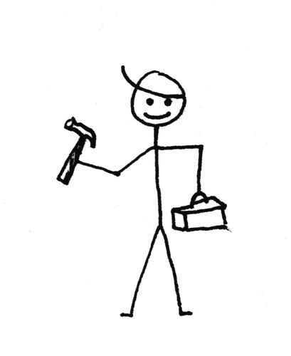 409x500 handyman - Handyman Drawing