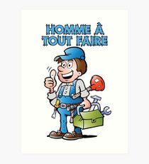 210x230 handyman drawing art prints redbubble - Handyman Drawing