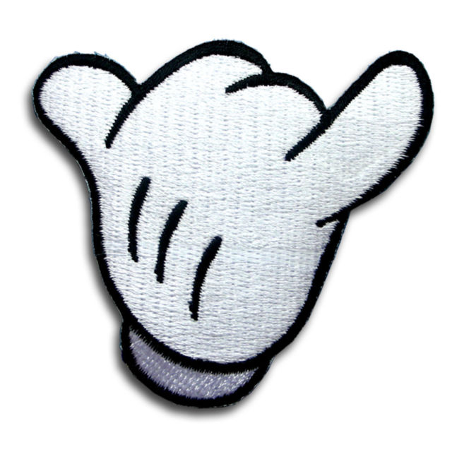 640x640 hang loose patch iron on kids mickey hand cartoon motif disney toy - Hang Loose Drawing