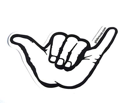 425x355 hang loose shaka brah small surfing sticker decal - Hang Loose Drawing