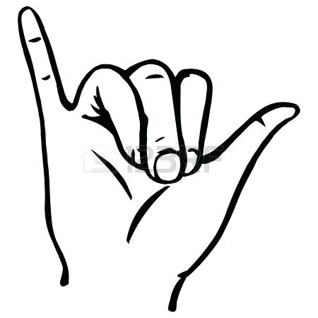 450x450 Hang Loose Wall Art Drawing At Free For Personal Use Sign Vinyl - Hang Loose Drawing