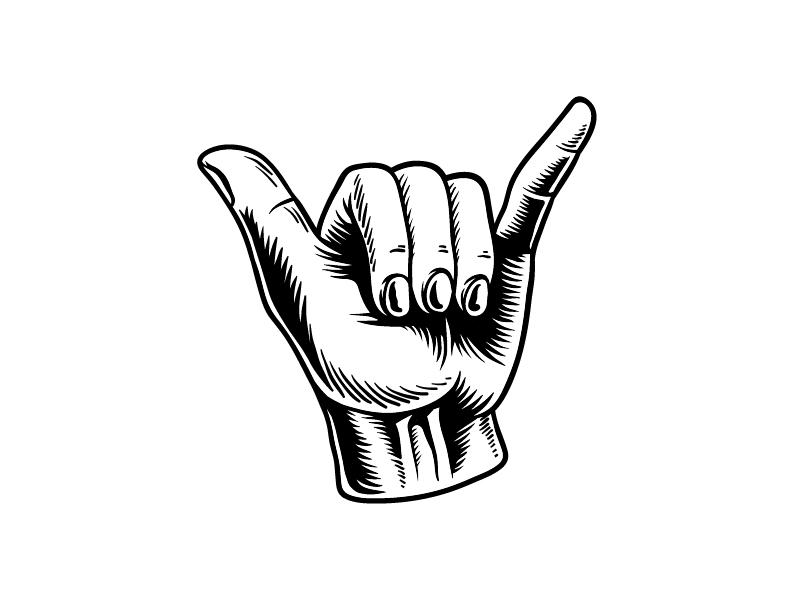 800x600 Hang Loose - Hang Loose Drawing