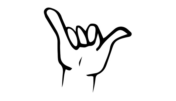 700x402 shaka hang loose art print pillow sham - Hang Loose Drawing