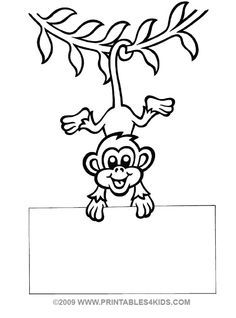 236x318 Hanging Monkey Coloring - Hanging Monkey Drawing