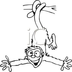 300x298 Hanging Monkey Drawing Images Pictures Becuo - Hanging Monkey Drawing