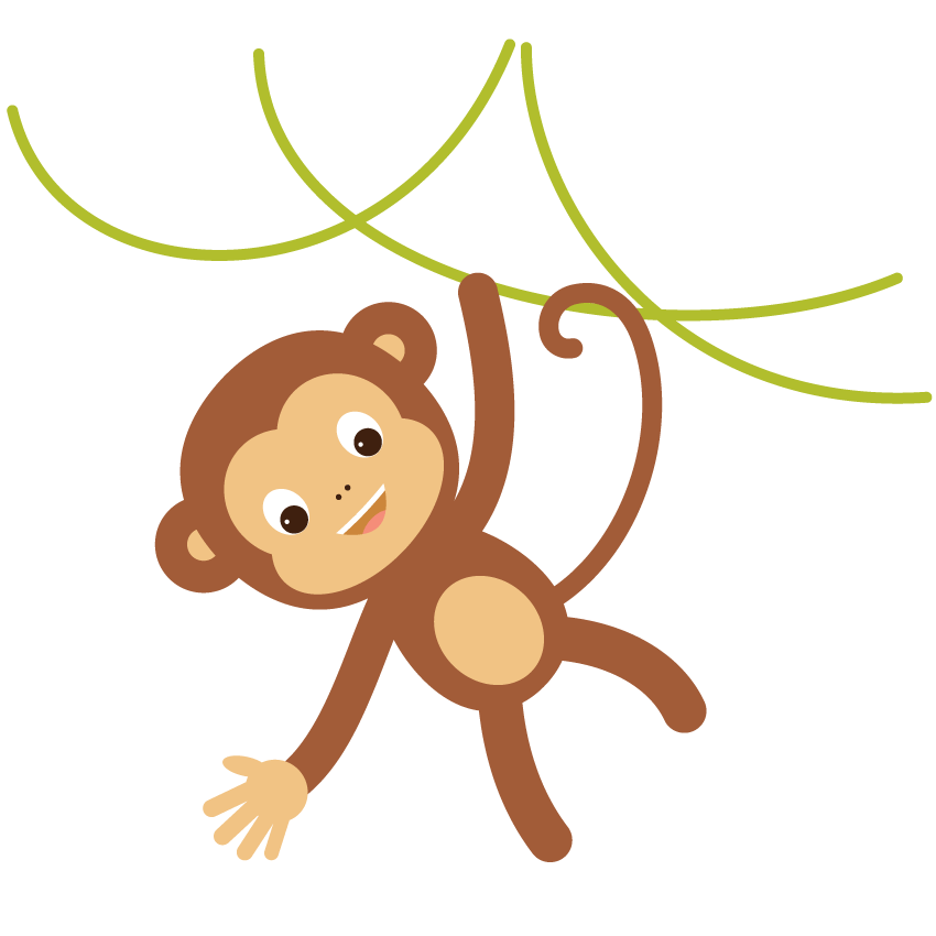 850x850 How To Create A Hanging Monkey Illustration In Adobe Illustrator - Hanging Monkey Drawing