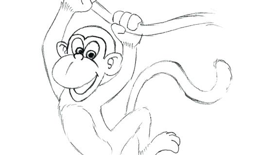 570x320 curious george hanging on rope coloring - Hanging Rope Drawing