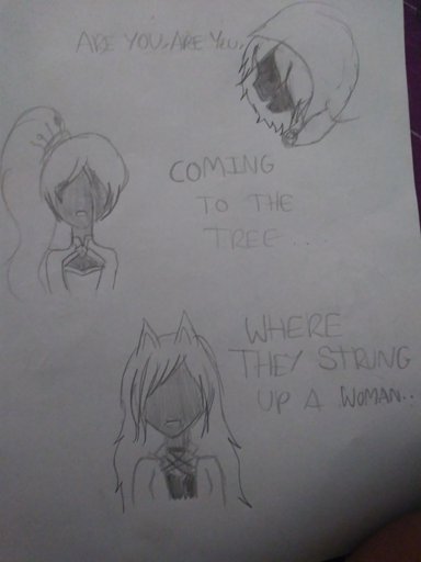 384x512 Rwby Hanging Tree Drawing In Progress Rwby Amino - Hanging Tree Drawing