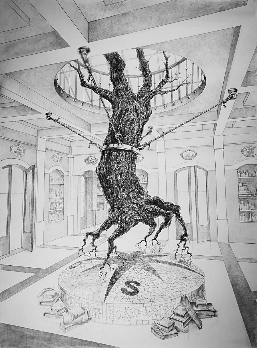900x1217 The Hanging Tree'' A Pencil Drawing Of Bruce Krebs - Hanging Tree Drawing