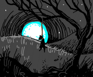 300x250 Dog Hanging From Noose In Tree Drawing - Hanging Tree Drawing