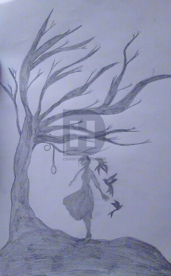 596x960 Hanging Tree Drawing - Hanging Tree Drawing