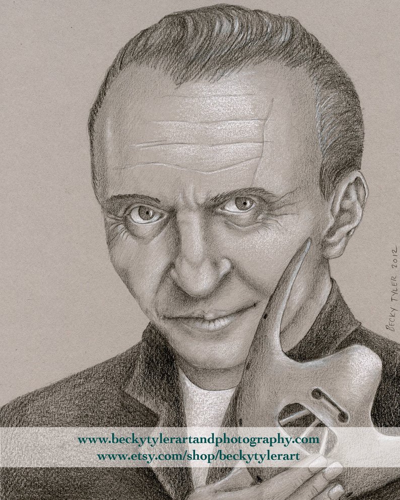 794x993 hannibal the cannibal drawing etsy - Hannibal Drawing