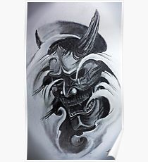 210x230 Hannya Mask Drawing Posters Redbubble - Hannya Mask Drawing