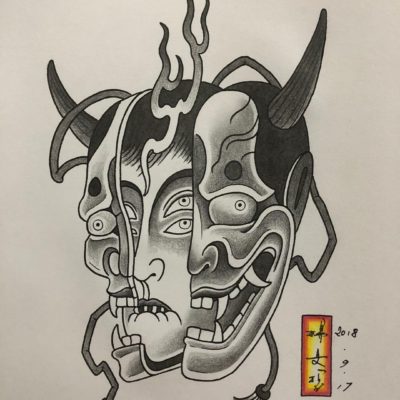 400x400 Sketch Art, Pencil Drawings Tag Hannya Mask Archives - Hannya Mask Drawing