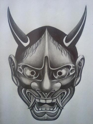 Hannya Mask Drawing At Paintingvalley.com 