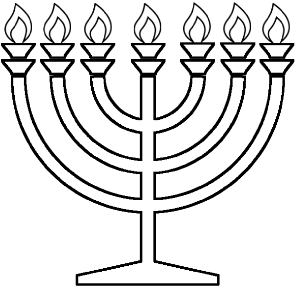 600x580 hanukkah menorah clipart clip art images - Hanukkah Drawings