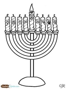 Hanukkah Menorah Drawing at PaintingValley.com | Explore collection of ...