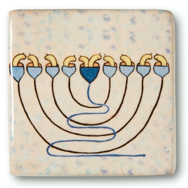 800x800 hanukkah menorah designer magnet, jewish gifts from israel - Hanukkah Menorah Drawing