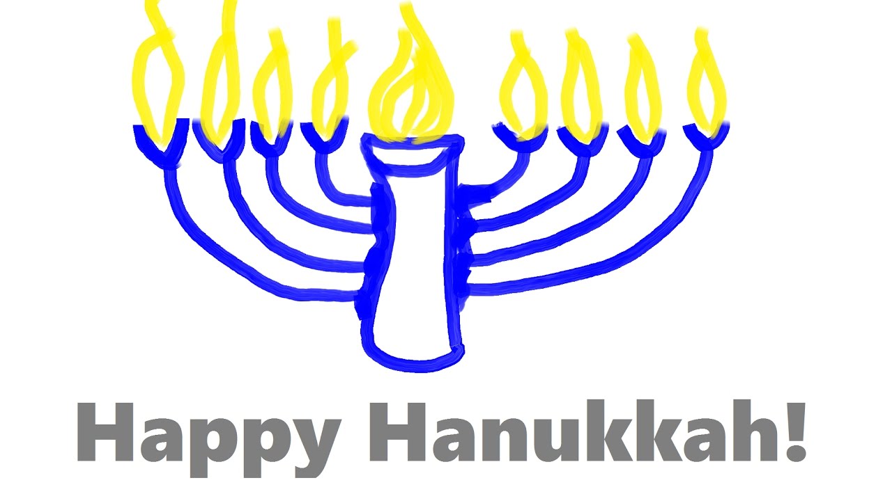 1280x720 how to draw the perfect menorah for hanukkah - Hanukkah Menorah Drawing