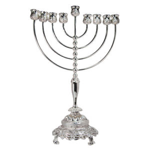 300x300 silver plated branches hanukkah menorah hanukia inch xl jumbo - Hanukkah Menorah Drawing
