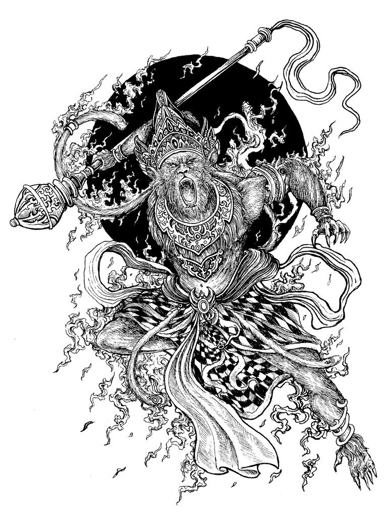 770x1035 hanuman drawing - Hanuman Drawing