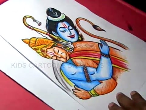 480x360 how to draw lord sri rama hanuman step - Hanuman Drawing