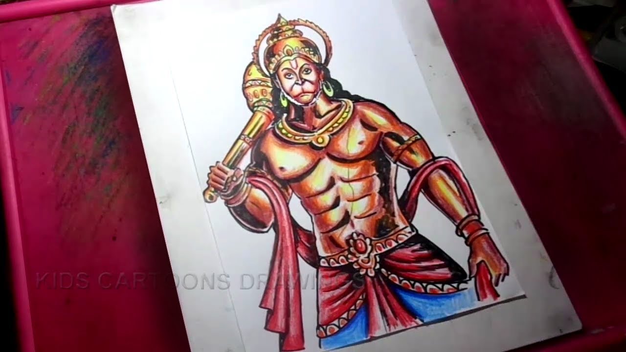 1280x720 how to draw lord veera hanuman drawing - Hanuman Drawing