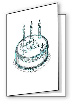 282x400 happy birthday card drawing happy holidays! - Happy Birthday Cake Drawing