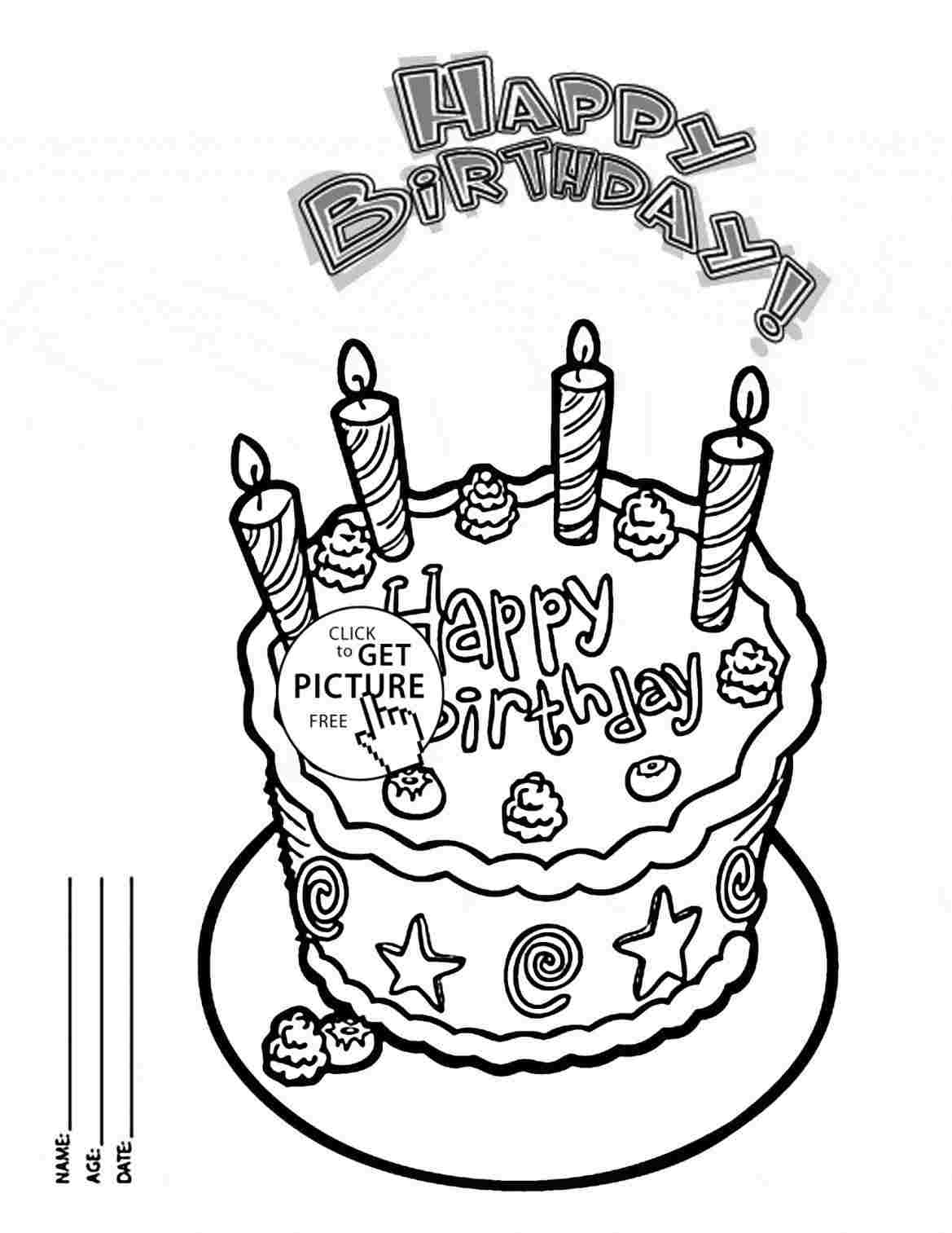 Happy Birthday Cake Drawing at PaintingValley.com | Explore collection ...