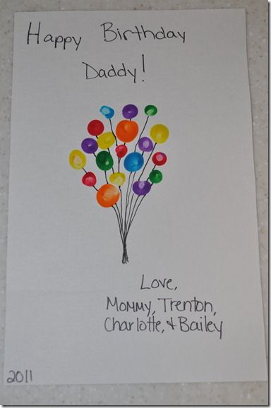 384x578 fingerprint balloons card practice drawing circles and straight - Happy Birthday Dad Drawings