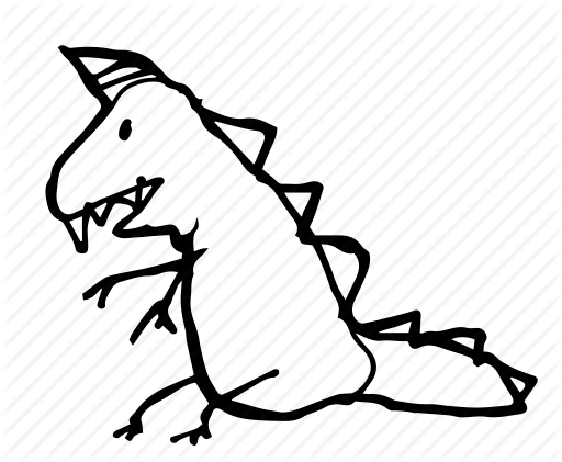 512x421 dinosaur, doodle, hand drawing, happy birthday, rawr, stick man - Happy Birthday Drawing