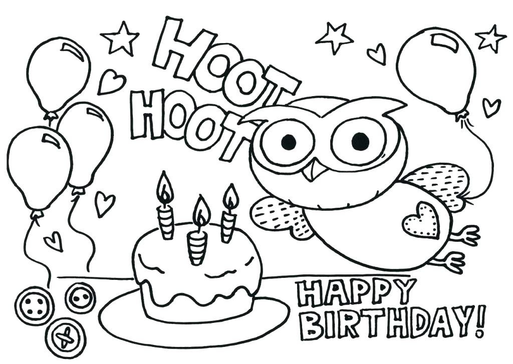 1024x727 happy birthday coloring pages happy birthday drawing designs - Happy Birthday Drawing Designs