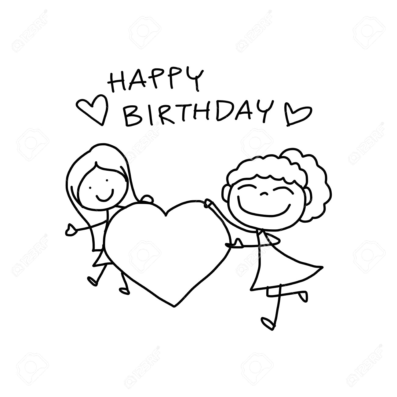 1300x1300 Happy Birthday Drawing - Happy Birthday Drawing Designs