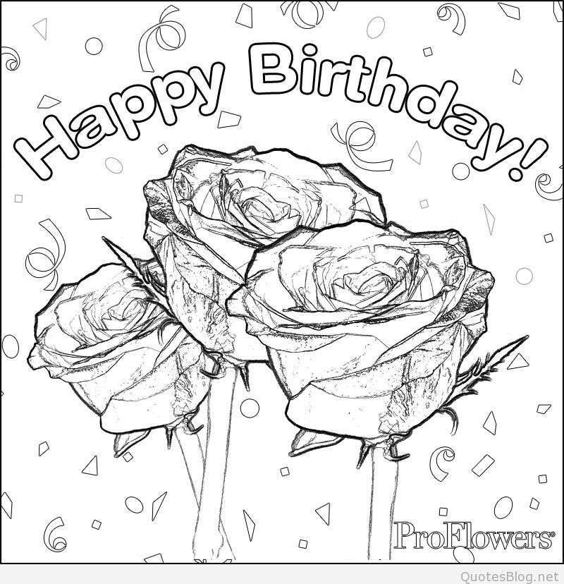 800x828 best of happy birthday mom coloring pages - Happy Birthday Drawing Images