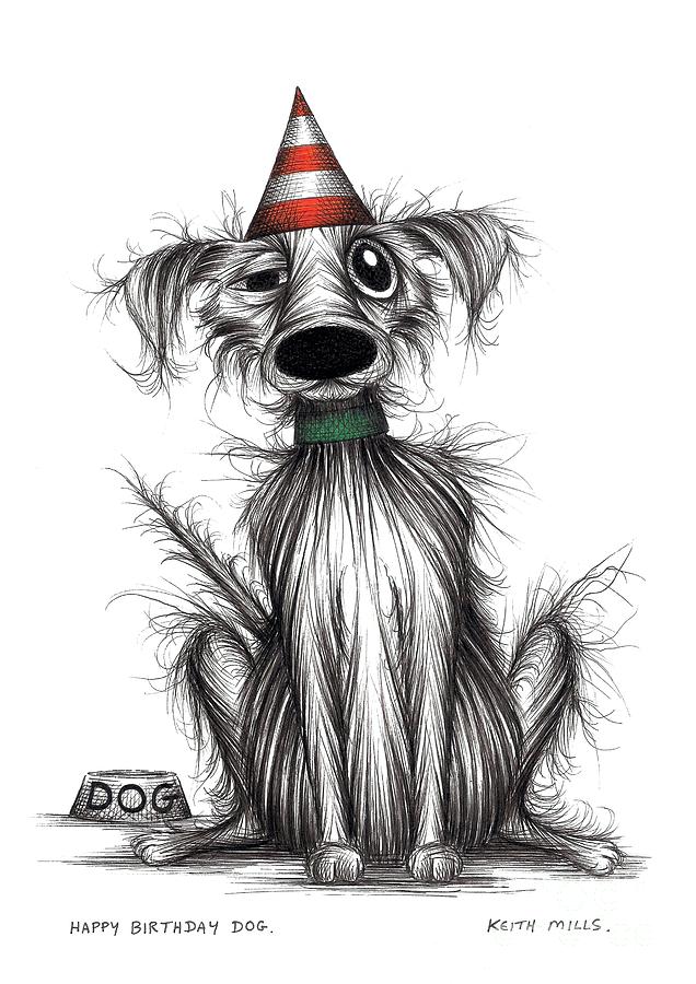 636x900 Happy Birthday Dog Drawing - Happy Birthday Drawing Pictures