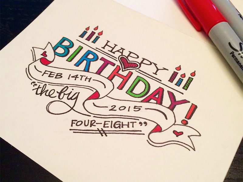 800x600 happy birthday lettering - Happy Birthday Drawing Pictures