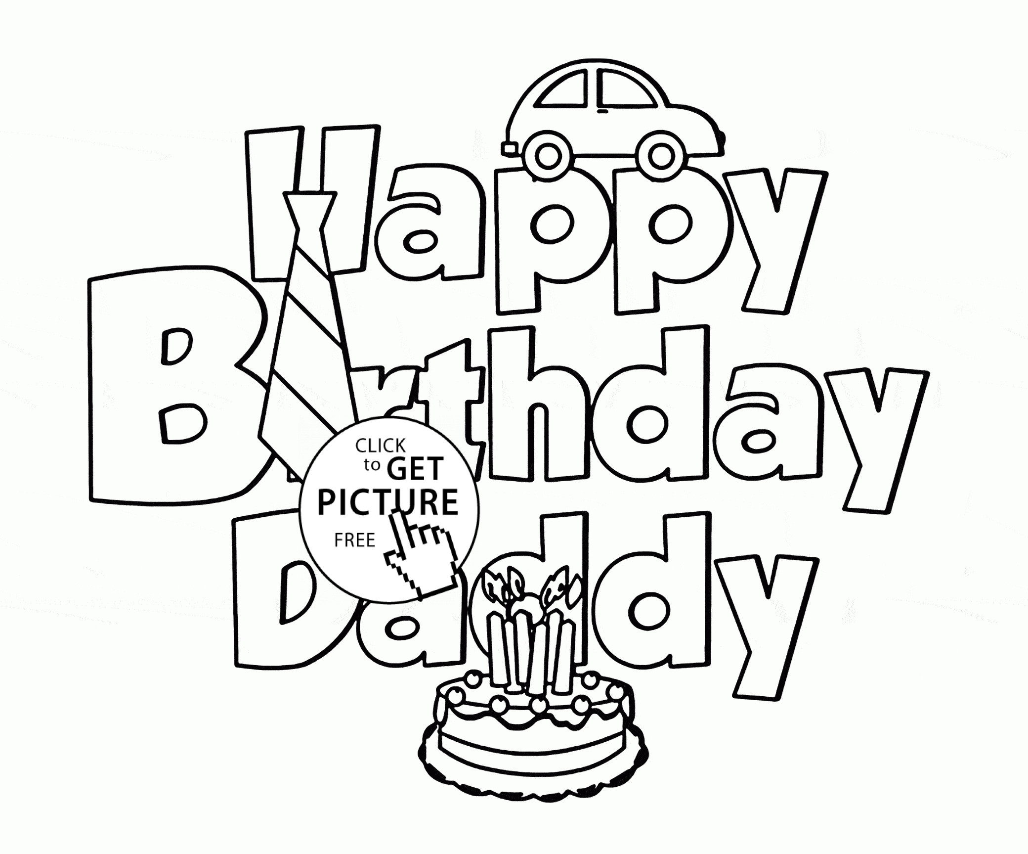 2080x1727 In Happy Birthday Dad Coloring Pages - Happy Birthday Drawing Text
