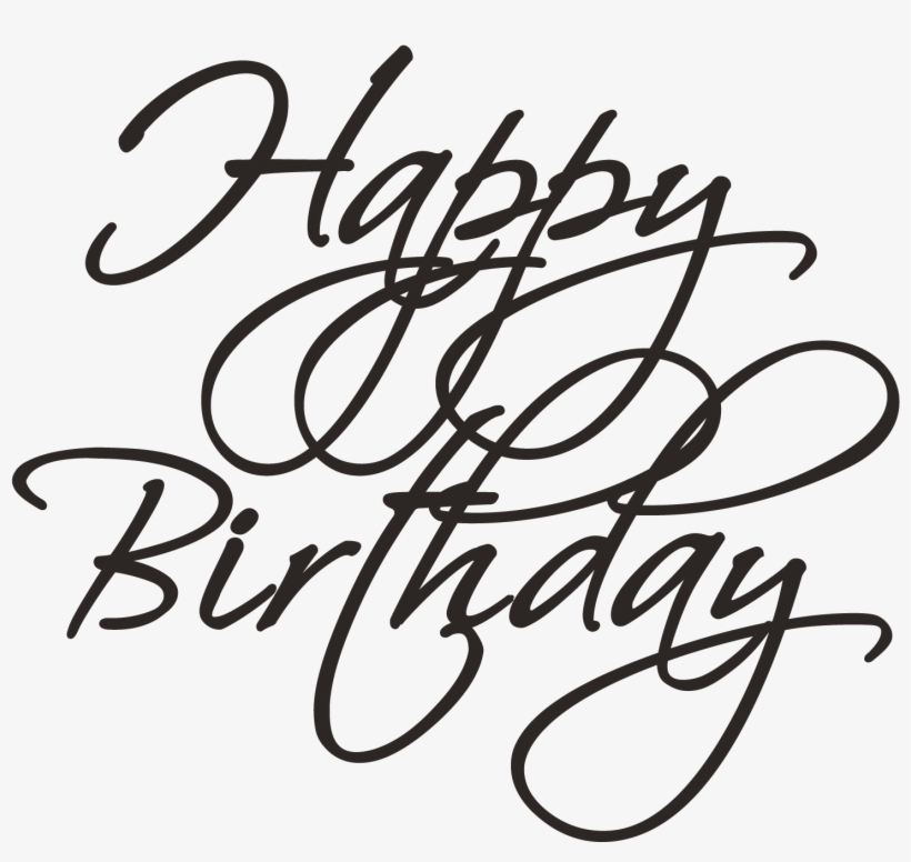 820x776 Birthday - Happy Birthday Drawing Text