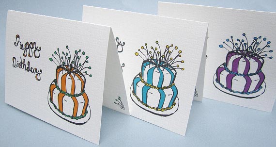 570x303 Birthday Card Designs Funny Cute Examples - Happy Birthday Drawings For Card