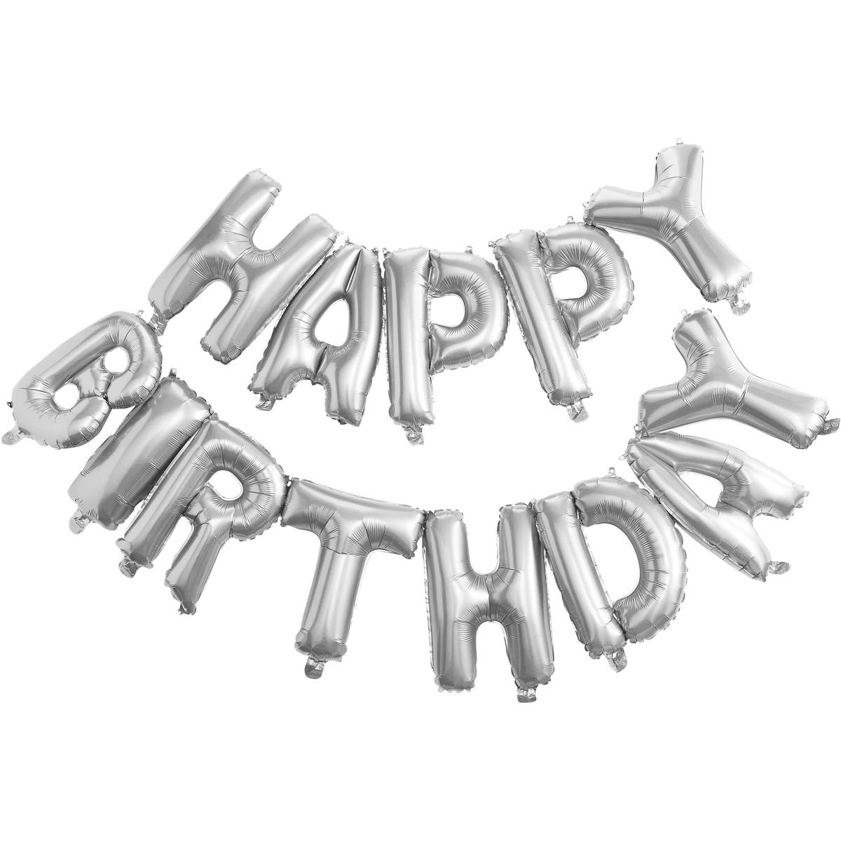 1200x1200 silver happy birthday balloon bunting m hobbycraft - Happy Birthday Line Drawing