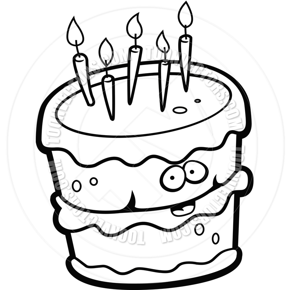 940x940 black and white happy birthday clip art happy birthday line - Happy Birthday Line Drawing