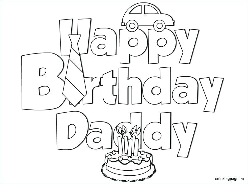 804x595 happy birthday dad printable card happy birthday coloring card dad - Happy Birthday Line Drawing