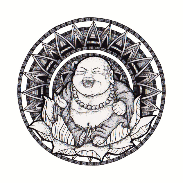 630x630 Happy Buddha Mandala - Happy Buddha Drawing