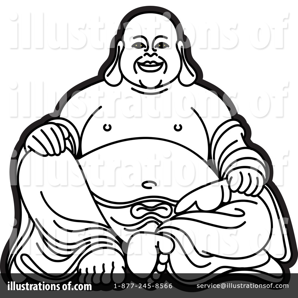 1024x1024 Buddha Drawing Logo For Free Download - Happy Buddha Drawing