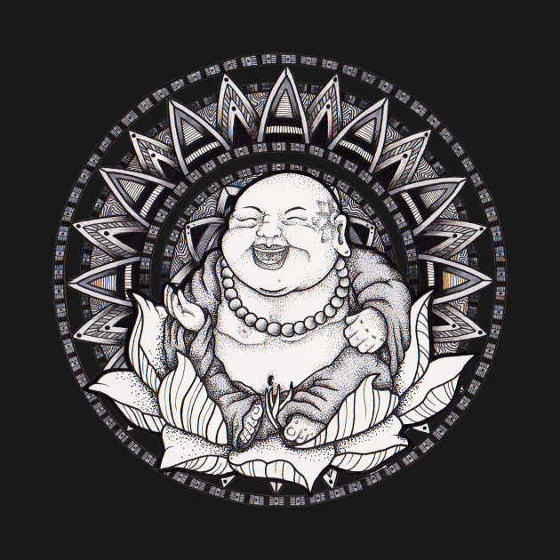 630x630 Happy Buddha Mandala - Happy Buddha Drawing