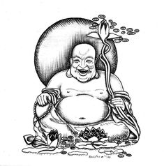 235x238 best laughing buddha tattoo images buddha tattoos, fat - Happy Buddha Drawing