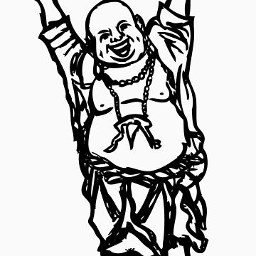 360x360 Laughing Buddha T Shirt - Happy Buddha Drawing