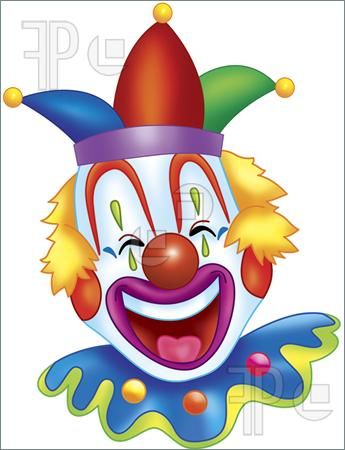 345x450 Happy Clown Clip Art Illustration Of A Digitally Rendered - Happy Clown Drawing