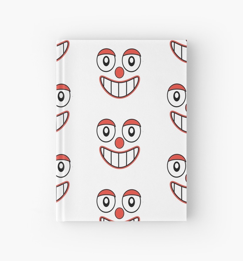 827x889 Happy Clown Emoji Drawing Hardcover Journals - Happy Clown Drawing